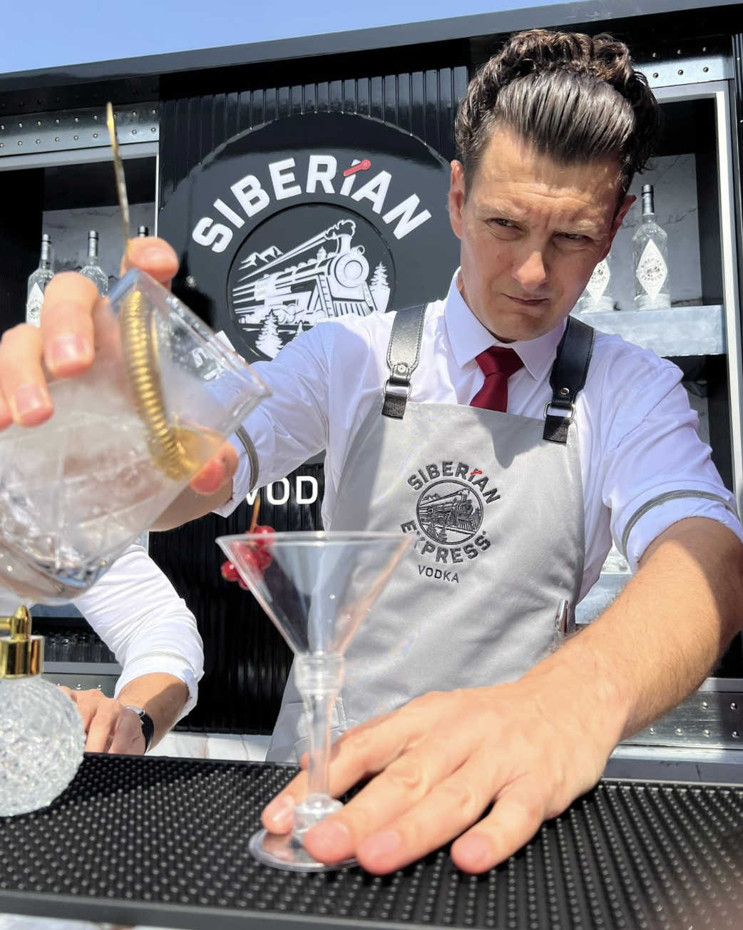 Staff in action — bartenders, waiters, DJs