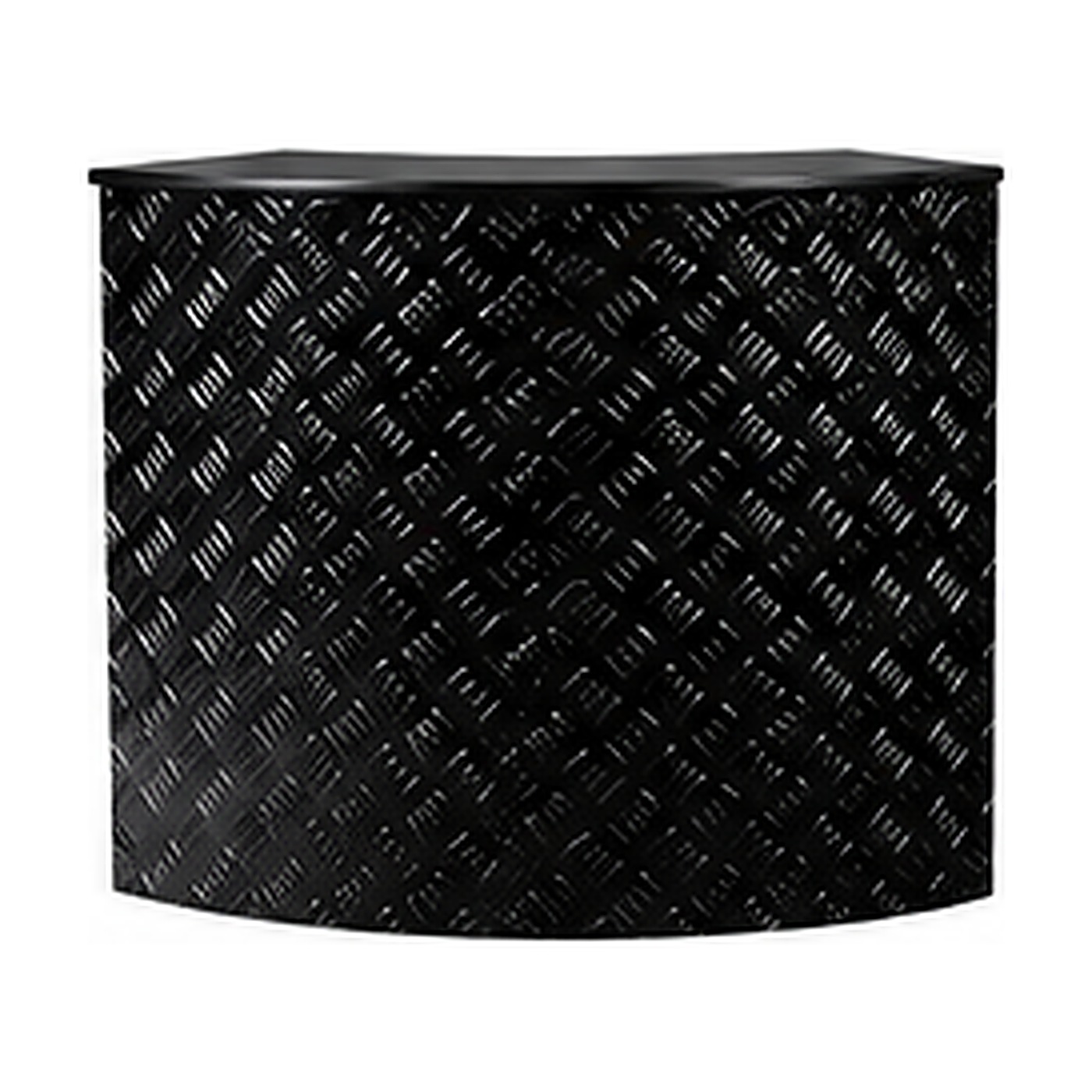 Curve Press bar counter - Black, curved front, L120 × W80 × H103 cm