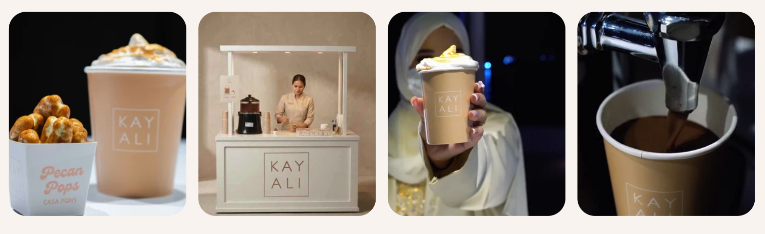 Casa Pons hot chocolate pop-up created for Kayali