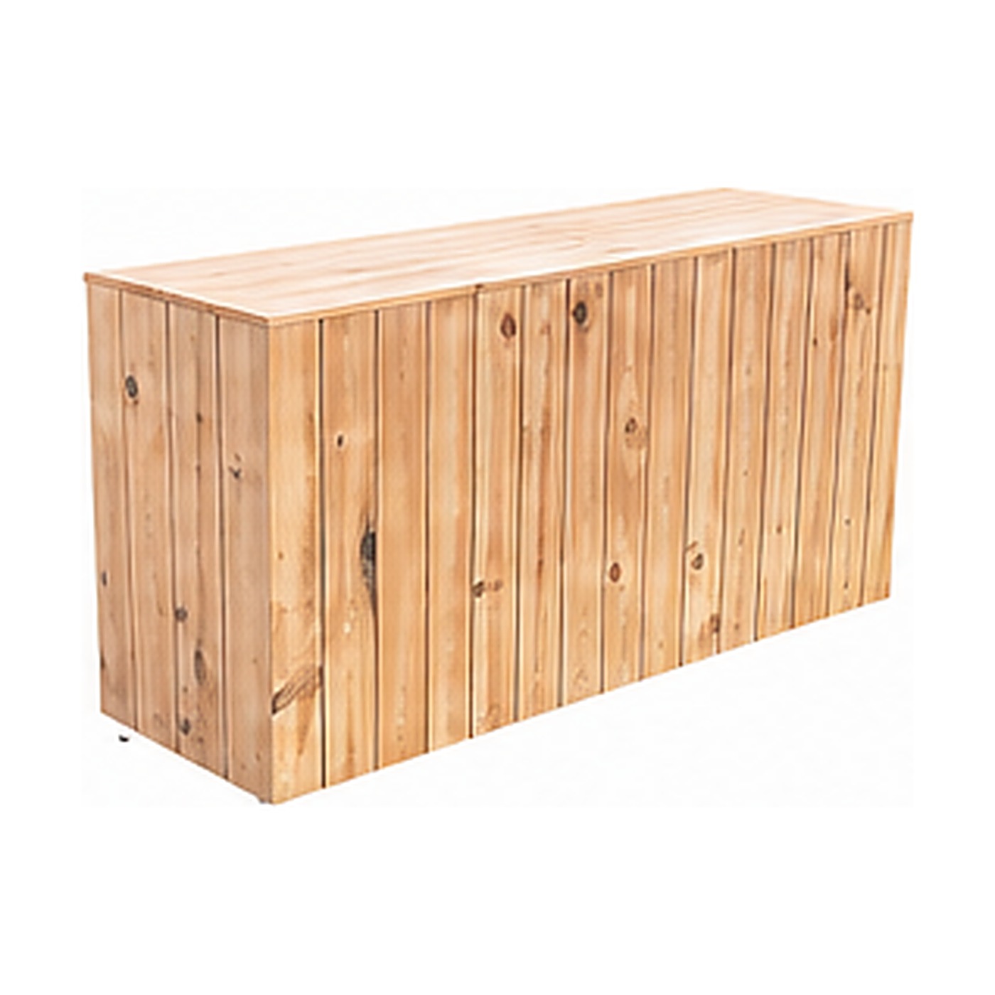 Rustic bar counter - Natural pine, 1.8m, L180 × W60 × H100 cm