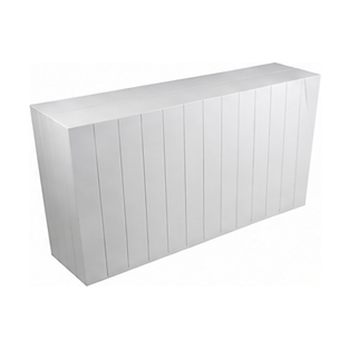 Deborah bar counter - Panelled white, slim profile, L180 × W60 × H108 cm