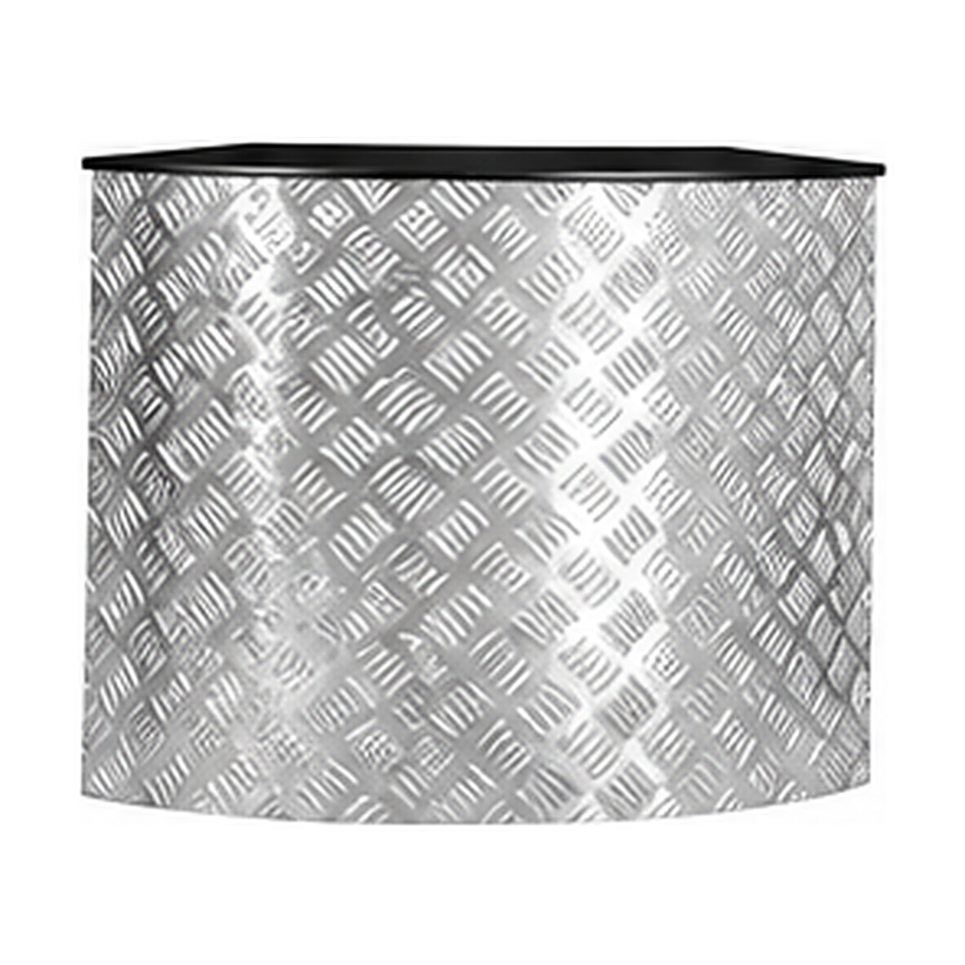 Curve Press bar counter - Silver, curved front, L138 × W80 × H103 cm