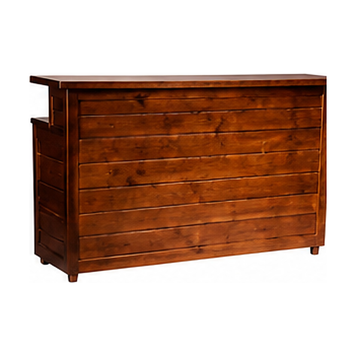 Boka bar counter - Dark stained timber, L152 × W61 × H103 cm