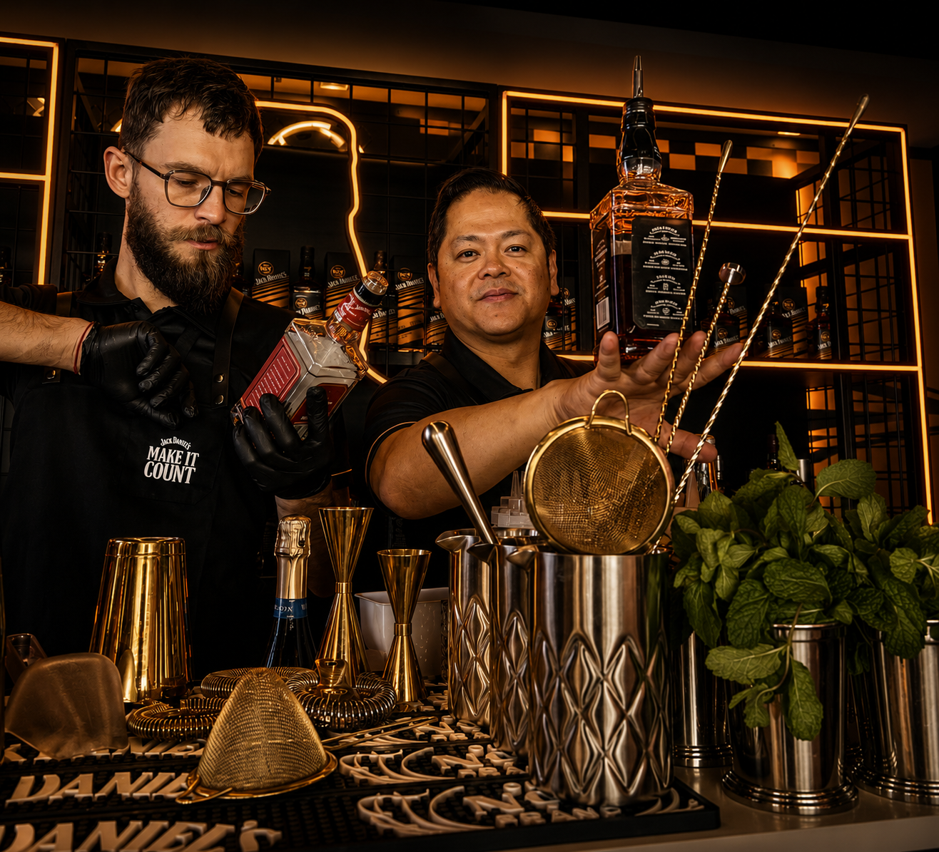 Ounce bartenders at a Jack Daniels activation