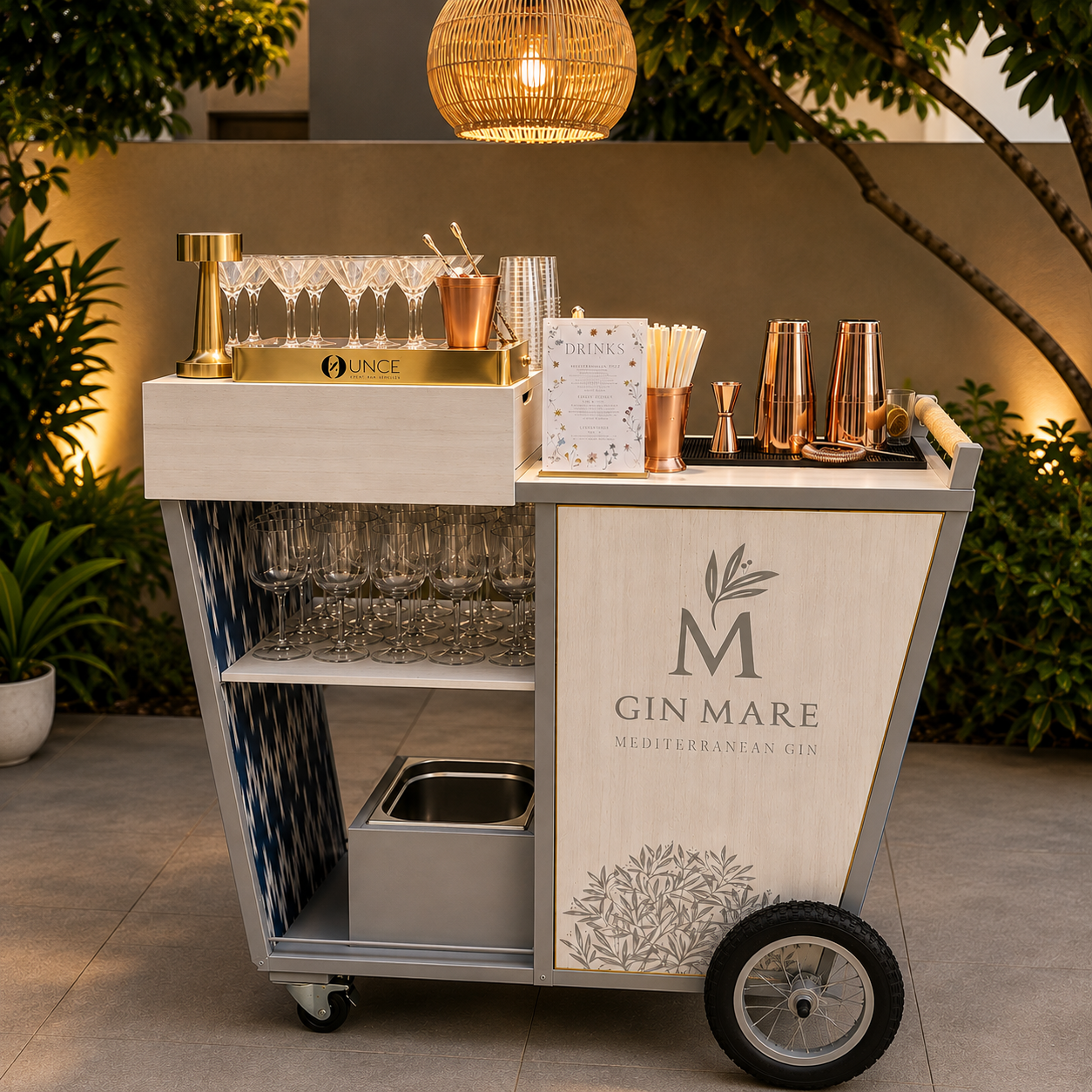 Gin Mare Mediterranean Gin Cart by Ounce Dubai